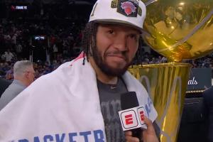 布伦森赛后接受采访第一句话：卧槽喂！（holy shit！）